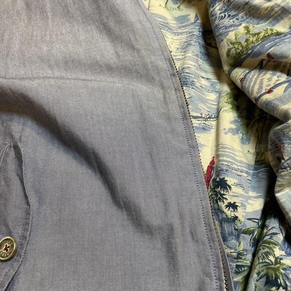 Ted Baker Jacket Full Zip Lightweight Blue Cotton Blend Size Unknown - Picture 10 of 11